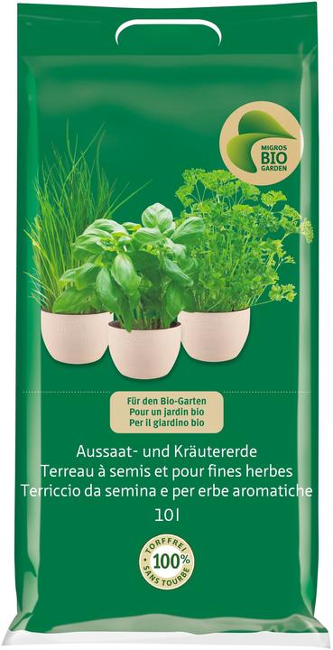 Image du produit Migros-Bio Garden Terreau pour semis et herbes aromatiques (10 l, Sol sans tourbe)