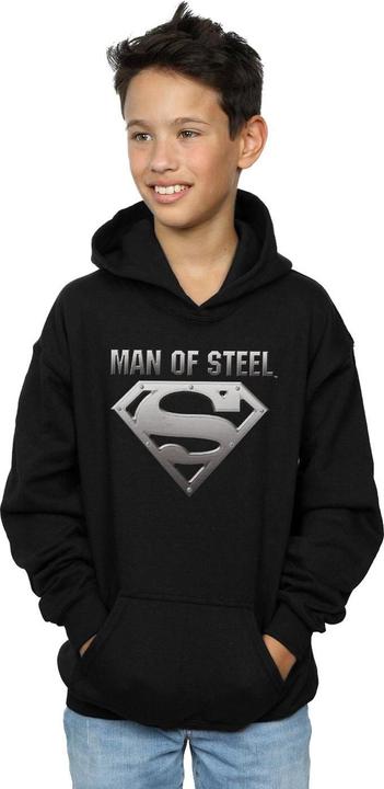 Actual product image Boys Superman Man Of Steel Shield Hoodie (152, 158)