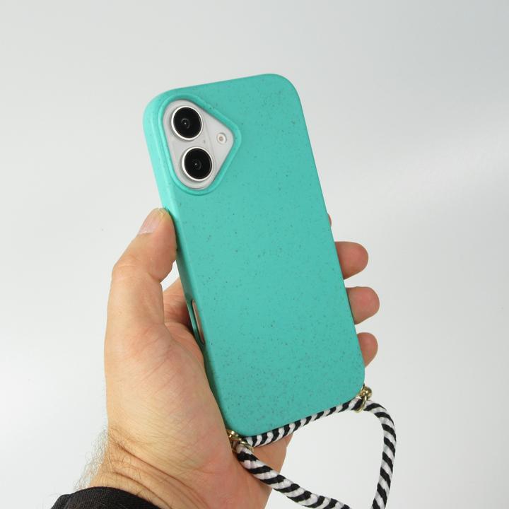Actual product image PhoneLook Coque Bio Eco-Friendly nature avec cordon collier Turquoise (Apple iPhone 16)