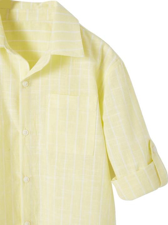 Immagine prodotto Vertbaudet Camicia da ragazzo a righe, look lino (86)