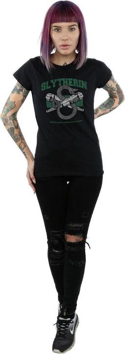 Actual product image Womens/Ladies Slytherin Quidditch Emblem Cotton T-Shirt (XXL)