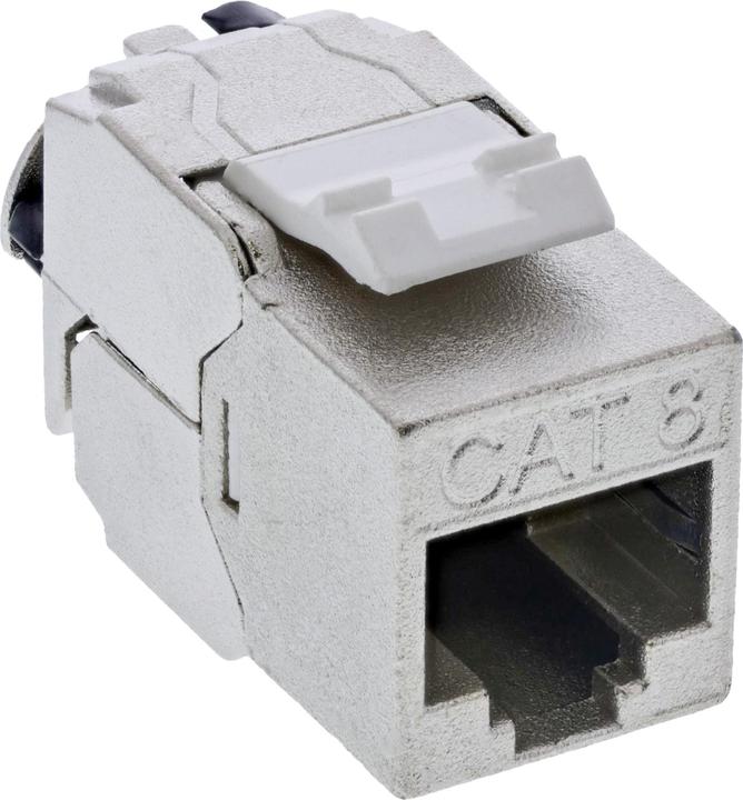 Produktbild InLine 24er Bulk-Pack ® Keystone RJ45 Buchse Slim, SNAP-In, Cat.8.1, integrierter Kabelbinder