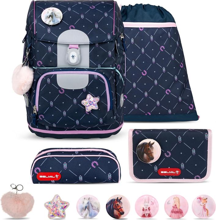 Belmil MOTION Schulrucksack-Set Midnight Gallop (19 l)