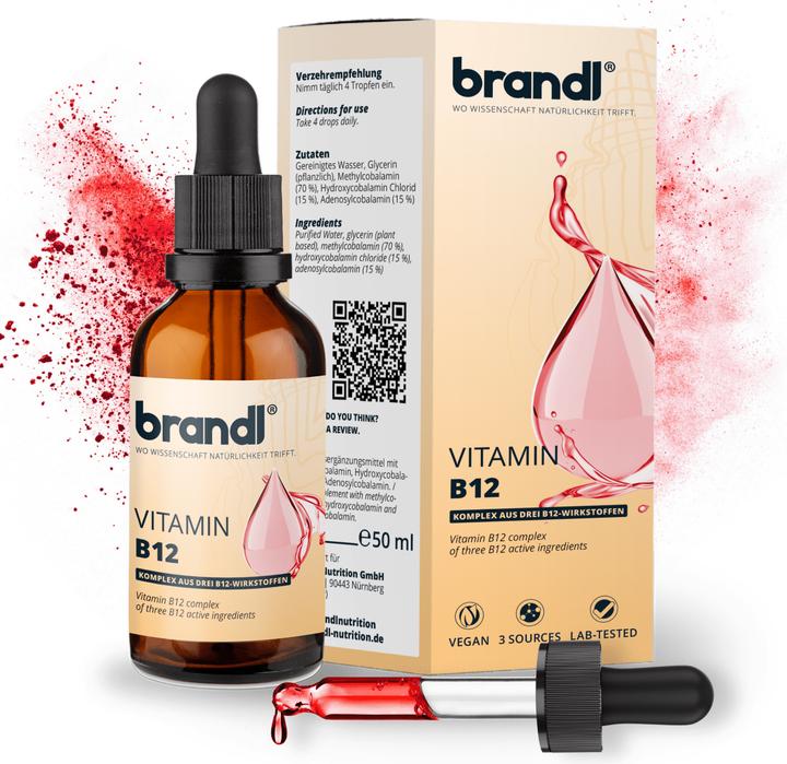 Actual product image Brandl Vitamin B12 Vegan (1 Piece, Droplet, 50 g)