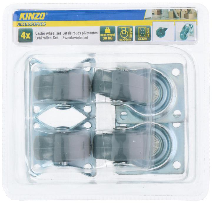 Actual product image Kinzo Castor wheel set iron tpu
