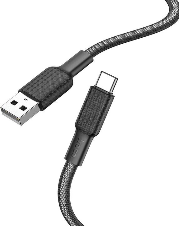 Actual product image Partner Telecom Hoco - Data Cable Jaeger (X69) - USB-A to USB Type-C, 3A, 1m - Black / White (1 m, USB 3.0)