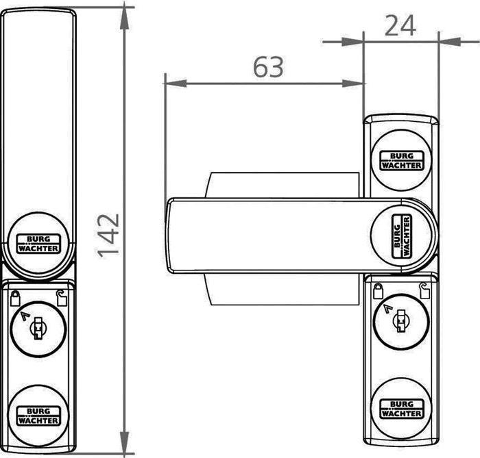 Immagine prodotto Burg Wächter Winsafe WS 11 BR SB Dispositivo di bloccaggio per finestre