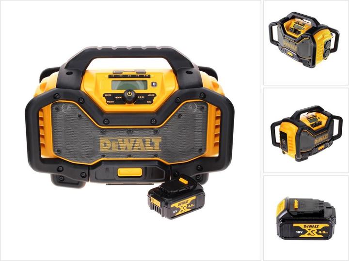Produktbild DeWalt DCR 027 N Akku Radio DAB+ 10,8-18,0 V + 1x Akku 4,0 Ah - ohne Ladegerät (DAB+, FM, Bluetooth)