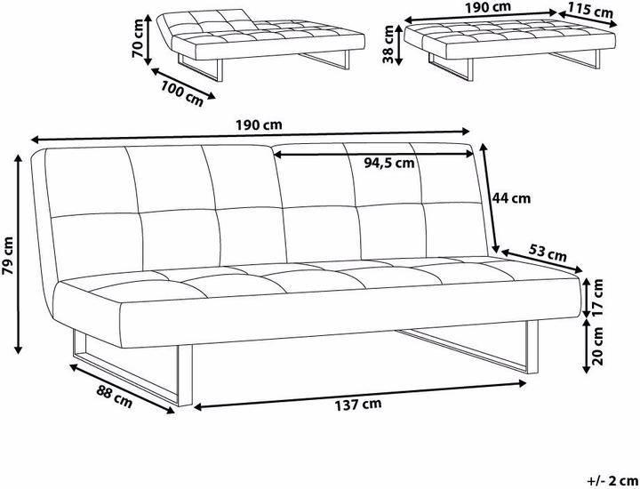 Actual product image Beliani Dublin (Sofa bed)