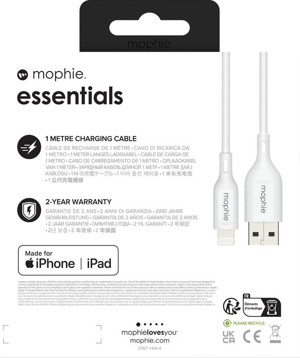 Immagine prodotto mophie charging cables | 1M (1 m, USB 2.0)
