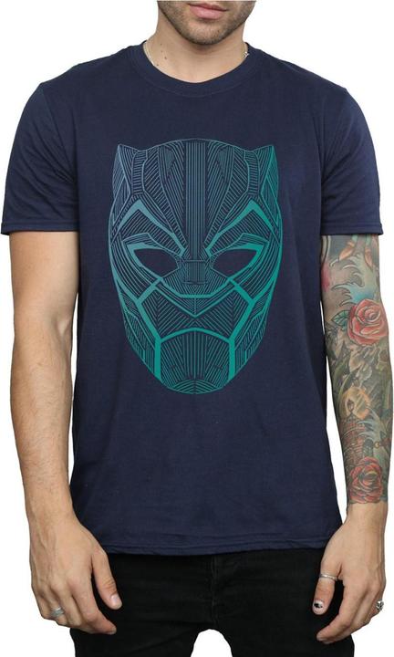 Actual product image Mens Black Panther Tribal Mask T-Shirt (XXL)