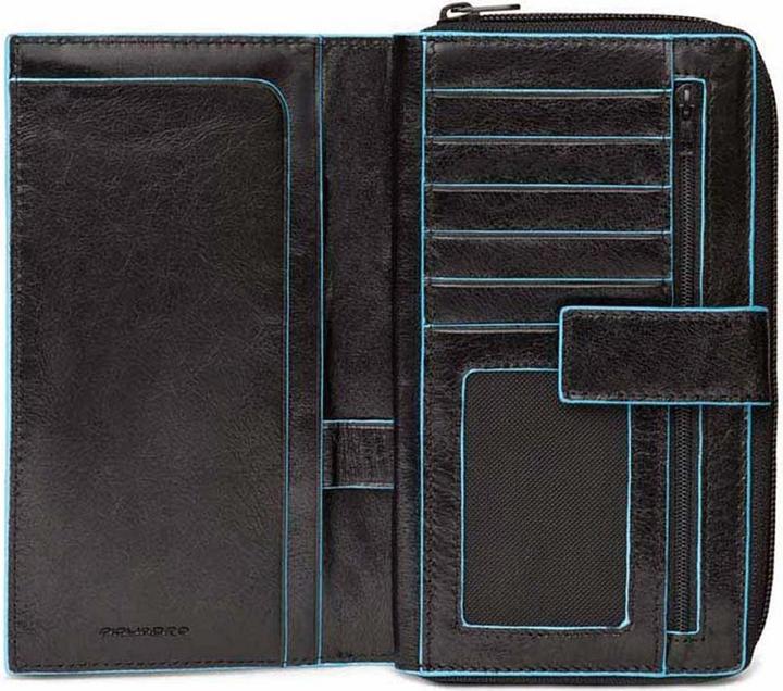 Piquadro Blue Square - Damengeldbörse mit Münz und Handyfach