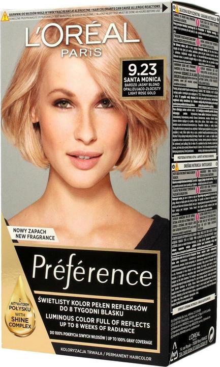 Actual product image L'Oréal Paris L'Oreal Paris Recital Preference Hair Dye 9.23 Pure Rose (9.23 Pure Rose)