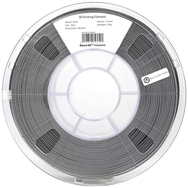 Produktbild Raise3D Filament Industrial PPA CF 1.0kg 1.75mm (PP, 1.75 mm, 1000 g, Schwarz)