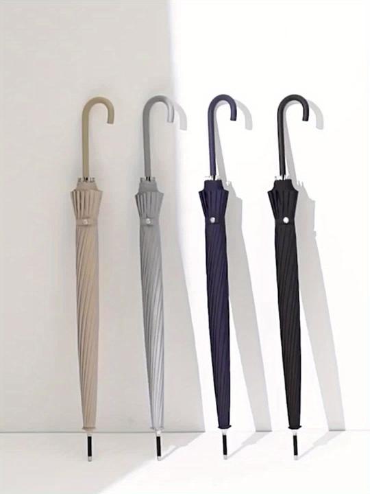 Image du produit Alopini Parapluie automatique coupe-vent et imperméable avec 16 baleines et une poignée en forme de J