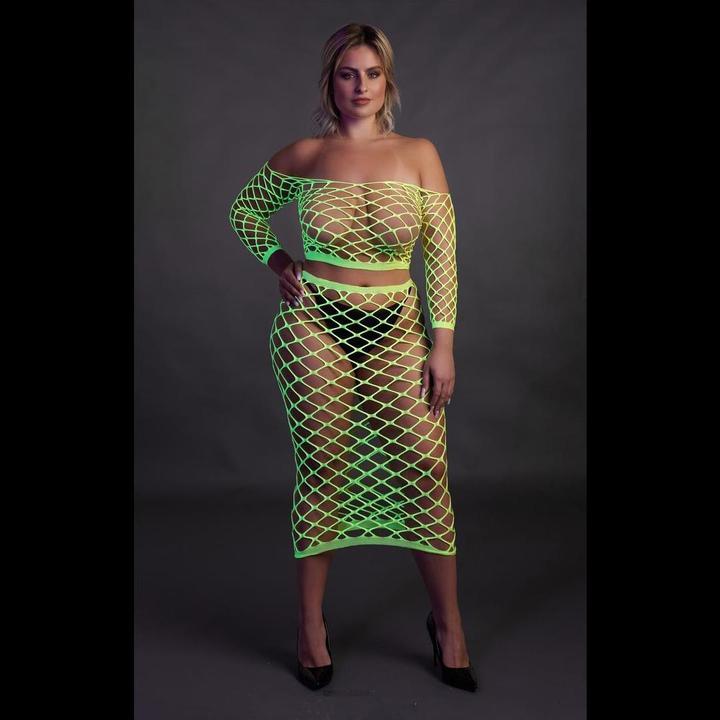 Produktbild Ouch! Long Sleeve Crop Top and Long Skirt (XL, XXL, 3XL)
