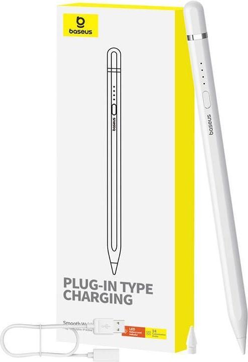 Image du produit Baseus Stylet actif Smooth Writing Series avec chargement sans fil, lightning (Blanc)