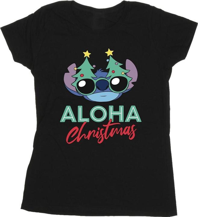 Immagine prodotto Disney Lilo And Stitch Christmas Tree Shades Maglietta Donna (XXL)