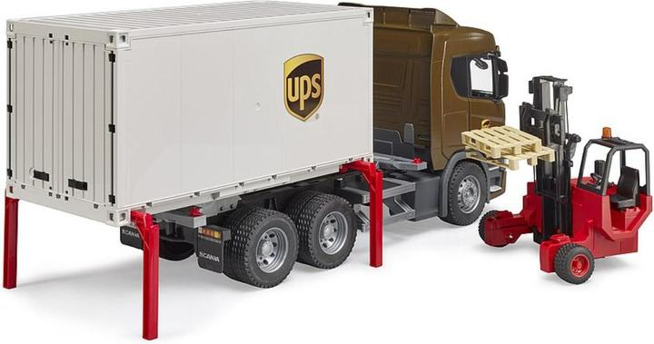 Produktbild Bruder Scania Super 560R UPS Logistik-LKW mit Mitnahmestapler