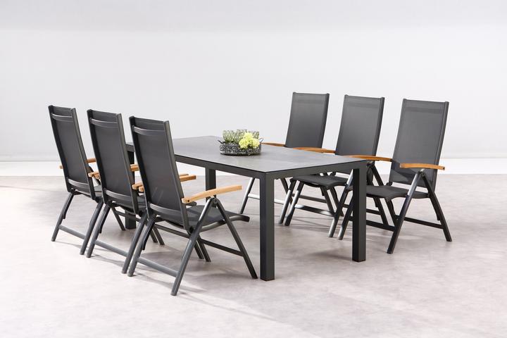 Image du produit Best Fauteuil pliant Cavalese anthracite/teck