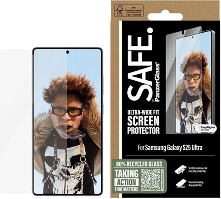 Actual product image PanzerGlass SAFE. by ® Screen Protector Samsung Galaxy S 2025 Ultra | Ultra-Wide Fit (1 Piece, Samsung Galaxy S25 Ultra)