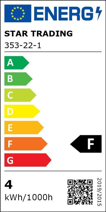 Energie-Label Star Trading Soft Glow (E27, 4 W, 400 lm, 1 x, F)