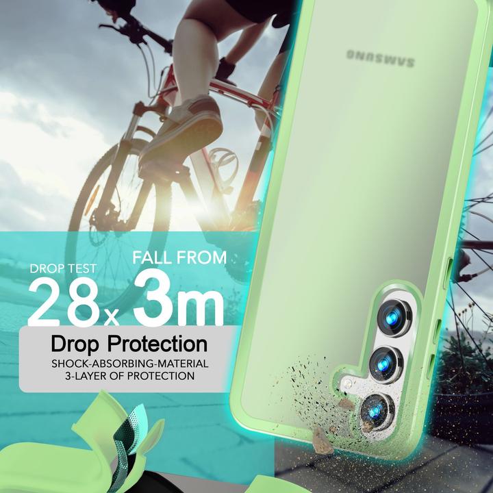 Actual product image Nalia Semi-transparent hybrid cover with protective frame (Samsung Galaxy S24+)