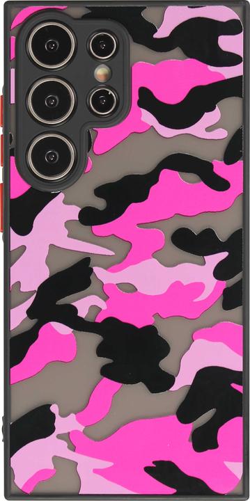 Produktbild PhoneLook Hülle Semi Transparent blurry Design Camouglage Violett (Samsung Galaxy S24 Ultra)