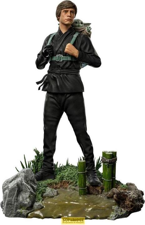 Image du produit Iron Studios ST Star Wars Book Boba Fett : Luke with Grogu 20cm RESINA