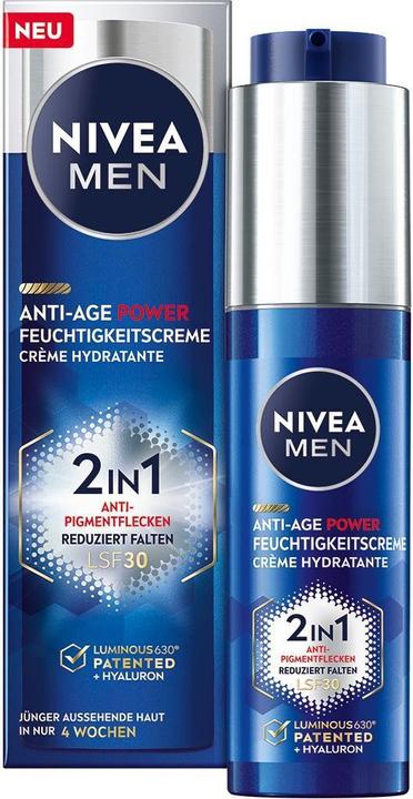 NIVEA Men Anti-Age Power (50 ml, 24h Creme, SPF 30)