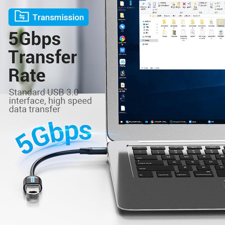 Produktbild Vention USB C — USB A (0.15 m, USB 3.1)