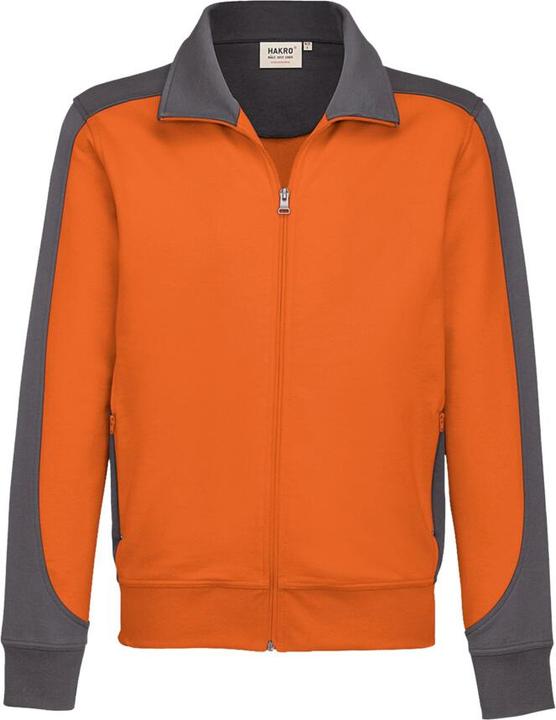 Image du produit Hakro Veste sweat Contrast Perf orange/anthracite Gr.L (L)