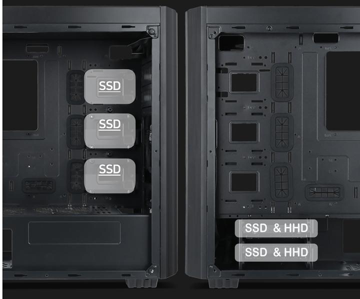 Image du produit Gembird Computer Case Fornax K500 black (ITX, ATX, Mini-ATX)