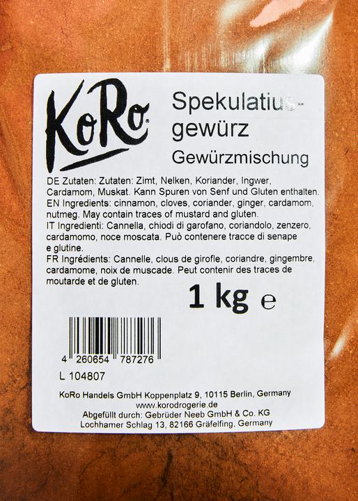 Immagine prodotto KoRo Spezie Speculoos (1000 g)