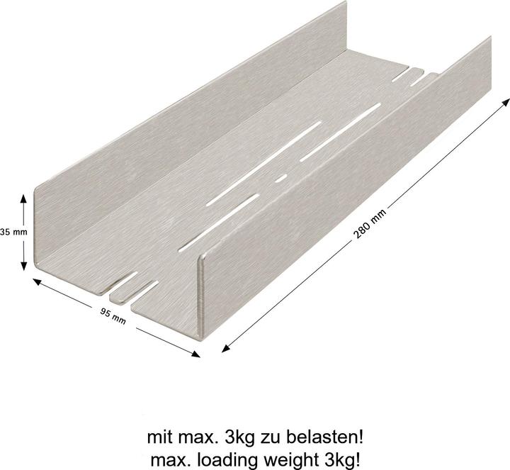 Produktbild Schulte Duschablage zum Kleben in Edelstahloptik Grösse S