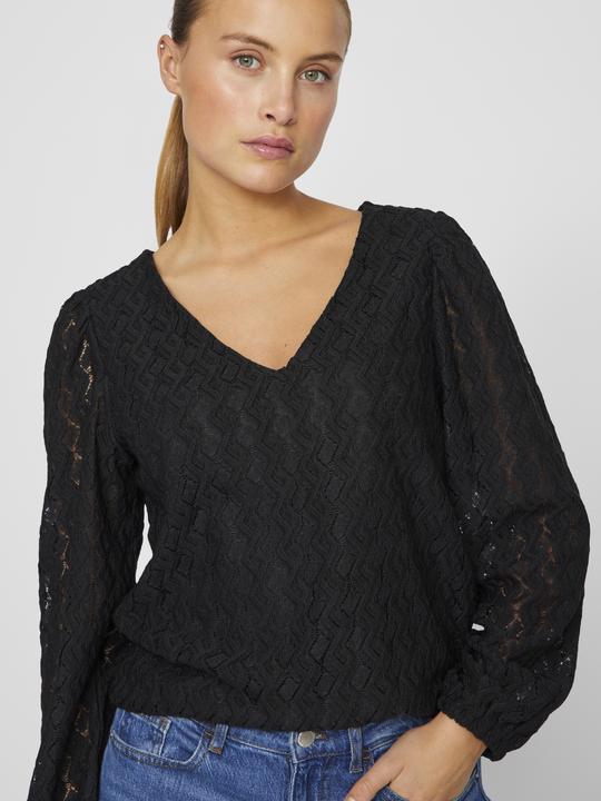 Actual product image Vila V-neck top with long sleeves (S)