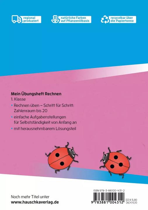 Produktbild Mein Übungsheft Rechnen - 1. Klasse, A5-Heft (Deutsch, Mascha Greune, Tina Harder, 2021)