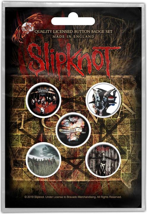 Actual product image Slipknot Albums pin set 5-pack plastic metal