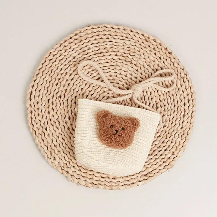 Produktbild Only-Bags.Store Umhängetasche Sommer Stroh Wicker Handmade Mini Kids Crossbody Bag