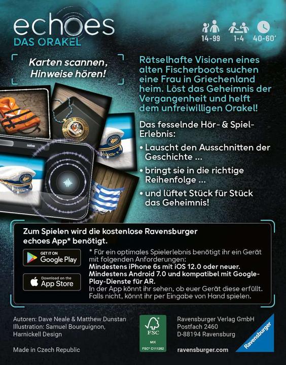 Image du produit Ravensburger 22452 echoes L'oracle - Jeu de mystère audio à partir de 14 ans, spi d'expérience (Allemand)