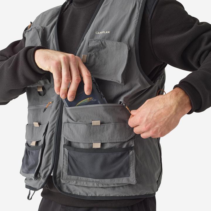 Immagine prodotto Caperlan Gilet da pesca FV 500 grigio (L)