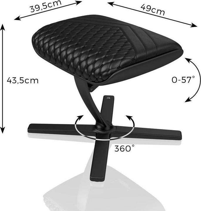 Produktbild noblechairs Fussstütze Echtleder