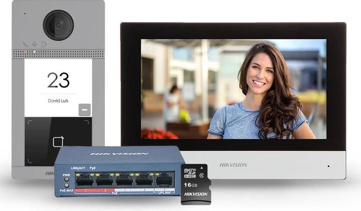 Produktbild Hikvision DS-KIS604-S(C) Türsprechstellenset IP (Ethernet)