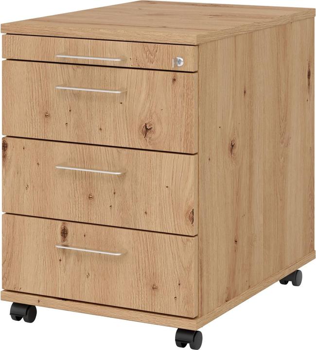 Produktbild Hammerbacher Rollcontainer 58cm, 3Schübe,Schloss BS Asteich