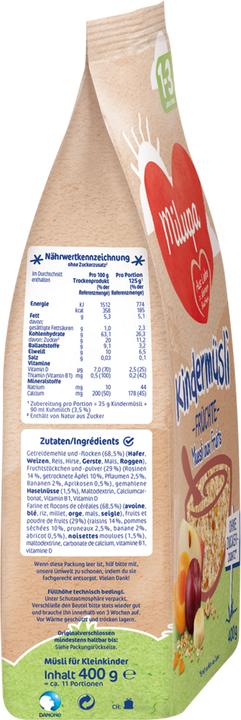 Immagine prodotto Milupa Frutti del muesli per bambini (400 g)