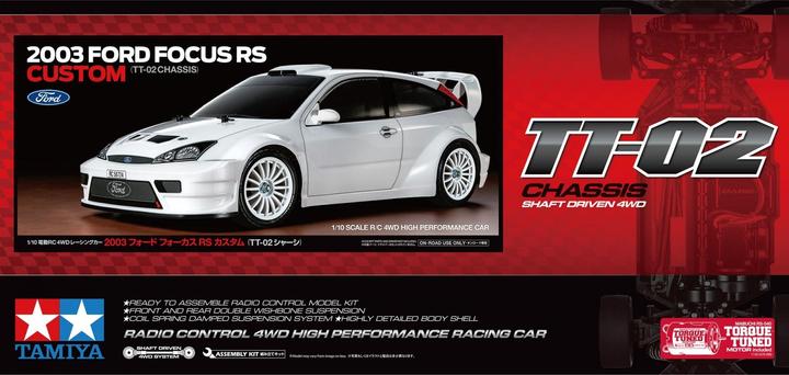 Image du produit Tamiya 1:10 RC Ford Focus RS Custom TT-02 (Kit)