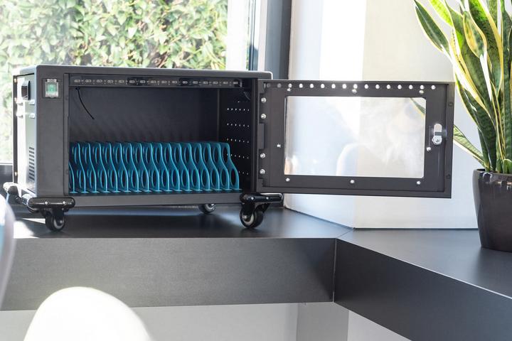 Image du produit Digitus Armoire de recharge mobile, 14", USB-C, électr. PIN, 16 stations de charge, ventilateur, 384 x 550