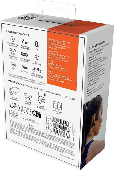 Produktbild Creative Słuchawki kostne Outlier FREE Plus BK (10 h, Kabellos)