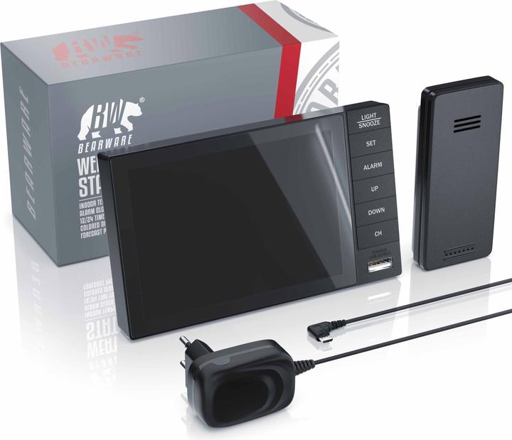 Produktbild CSL Funk Wetterstation Innen und Aussen mit Aussensensor, DCF, Farbdisplay, Thermometer, Hygrometer