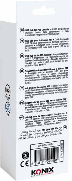 Produktbild Konix USB Hub (PS5)